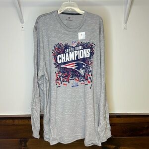 NWT New England Patriots Super Bowl Champs Long Sleeve T-Shirt- 4XL